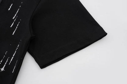 Trendy Rhinestone Graphic T-Shirt