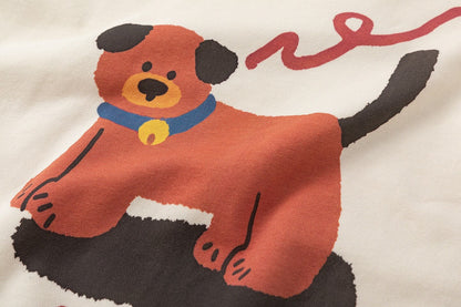 Cute Puppy Print Sweatshirt